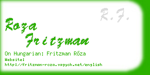 roza fritzman business card